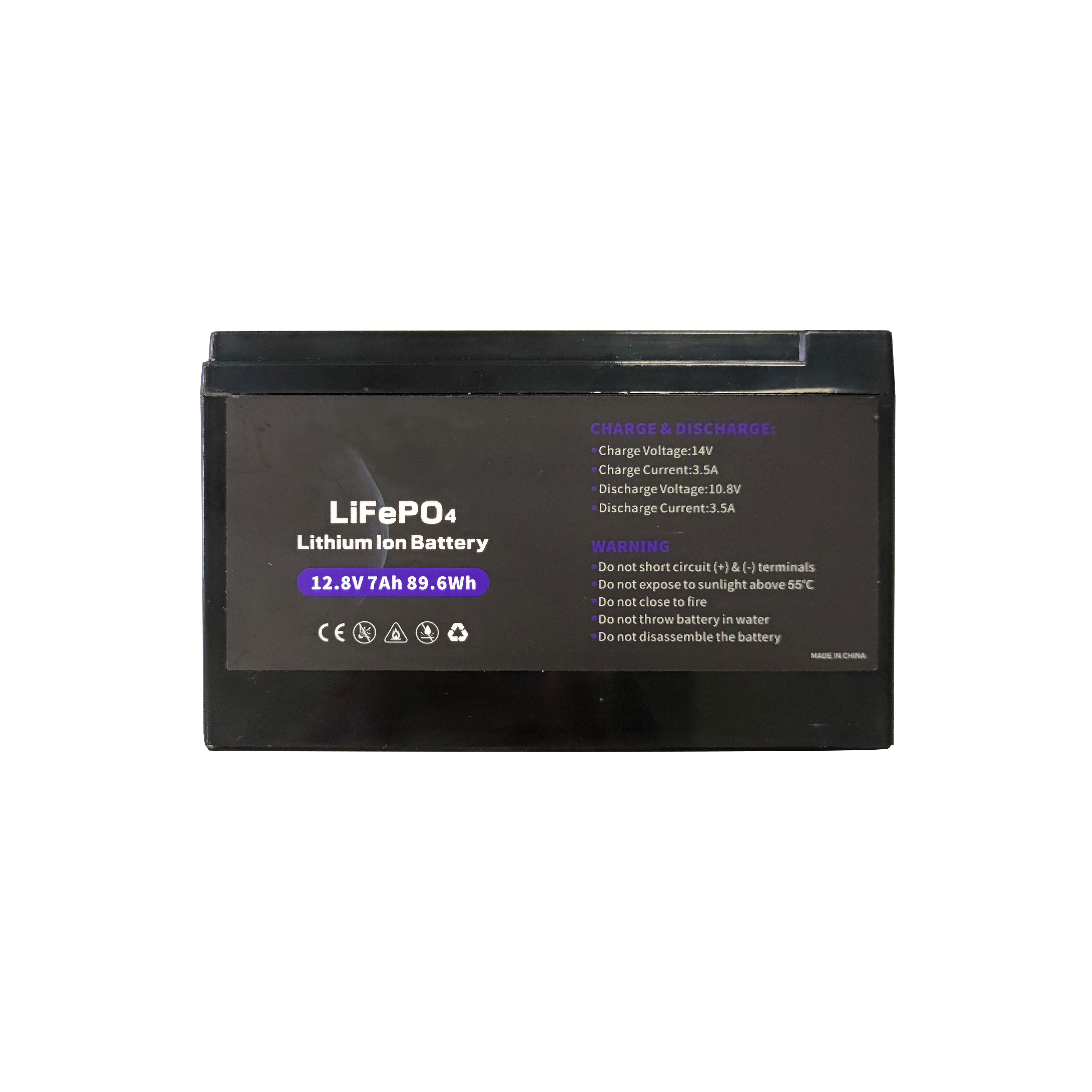 LifePo4锂隆电池12.8v7ah89.6Wh